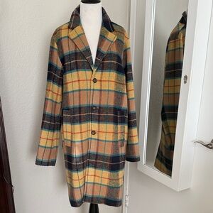SHADES OF GREY BY MICAH COHEN Multicolor Plaid Coat